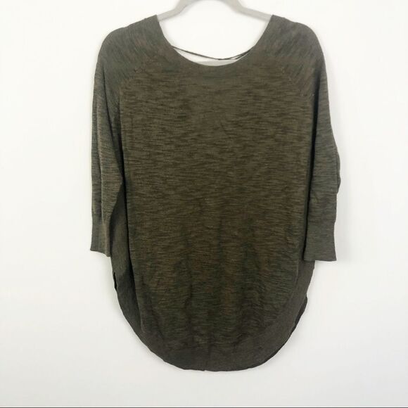 EXPRESS | Green Lace Up Back Sweater Circle Hem XS - Picture 1 of 6